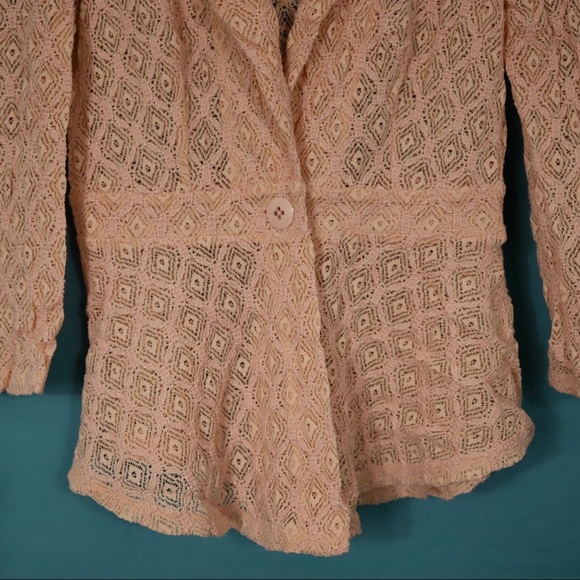 Cato Peach Lace Jacket, size S - Picture 5 of 7